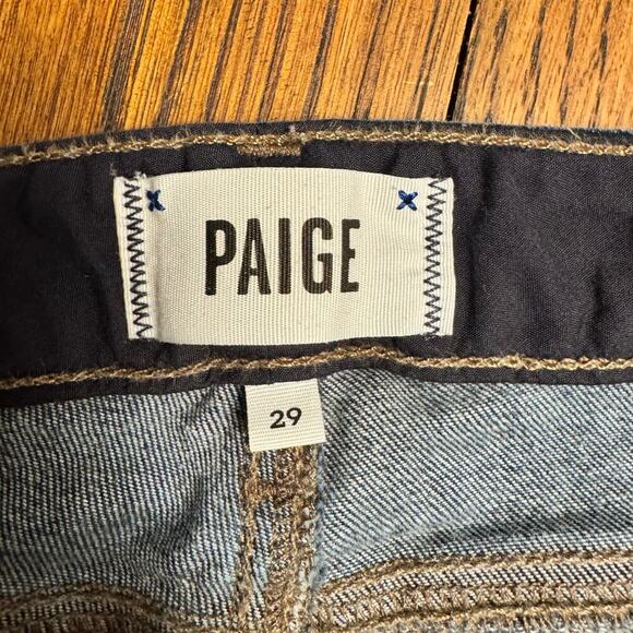 Paige Skyline Ankle Peg Jeans | Size 29 | Dark Wash Slim Fit Stretch Denim - Picture 2 of 12